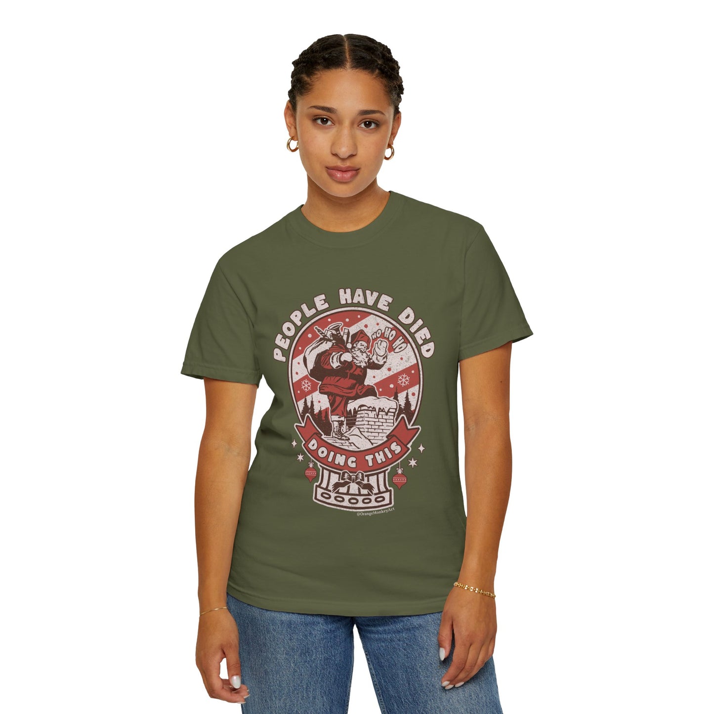 Kleidungsstückgefärbtes Unisex-T-Shirt