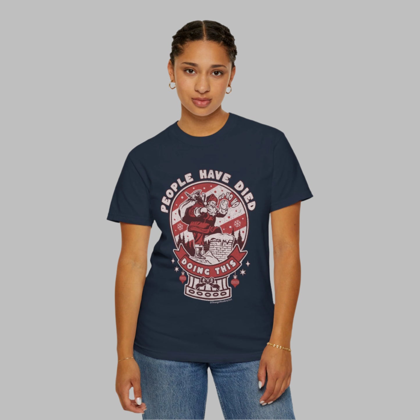 Kleidungsstückgefärbtes Unisex-T-Shirt