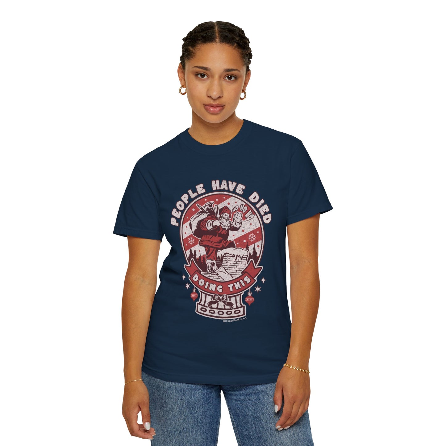 Kleidungsstückgefärbtes Unisex-T-Shirt