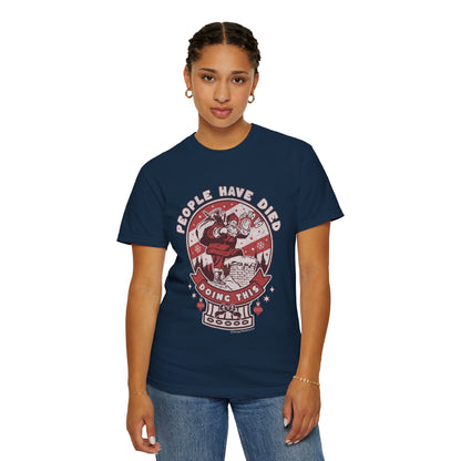 Kleidungsstückgefärbtes Unisex-T-Shirt