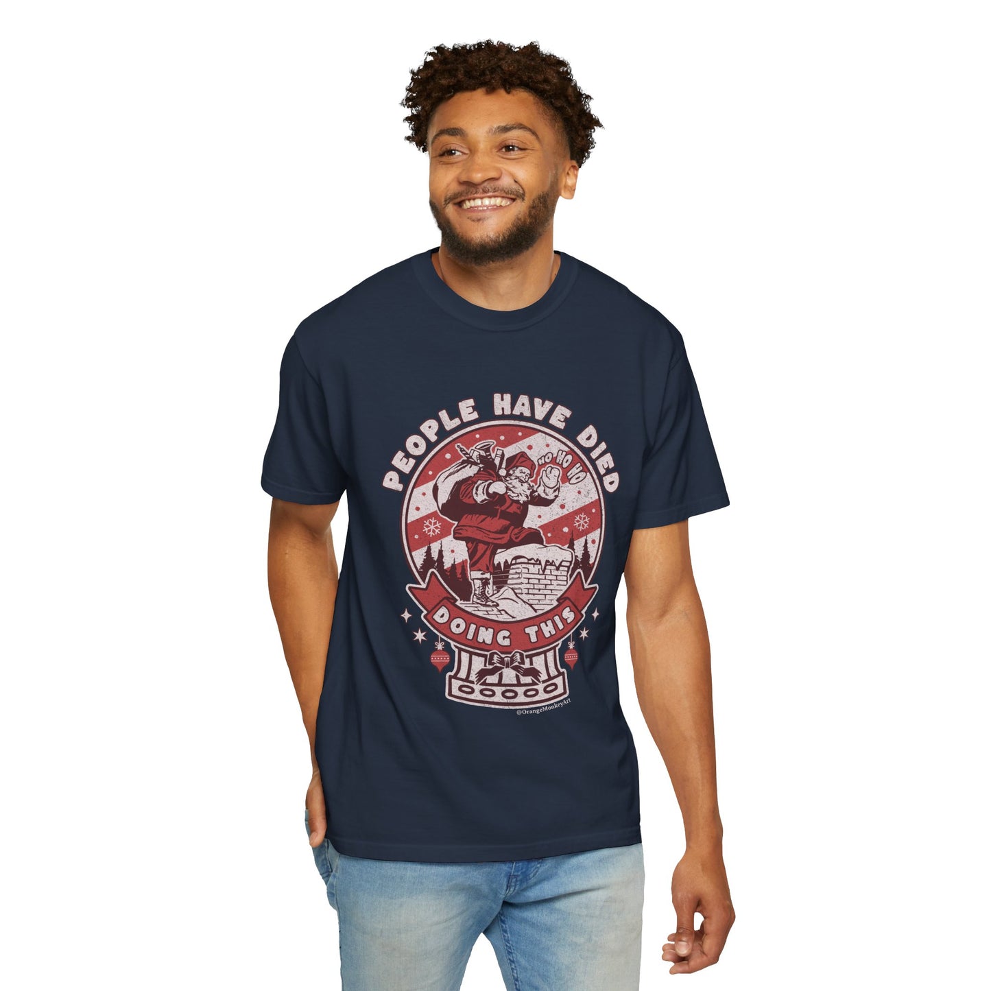 Kleidungsstückgefärbtes Unisex-T-Shirt