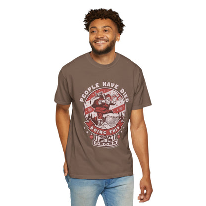 Kleidungsstückgefärbtes Unisex-T-Shirt