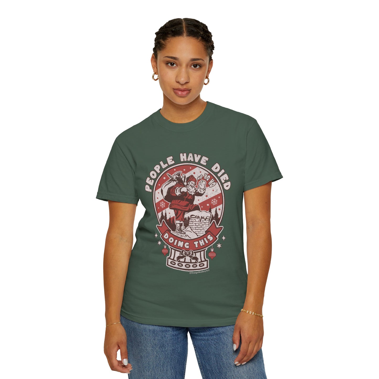 Kleidungsstückgefärbtes Unisex-T-Shirt