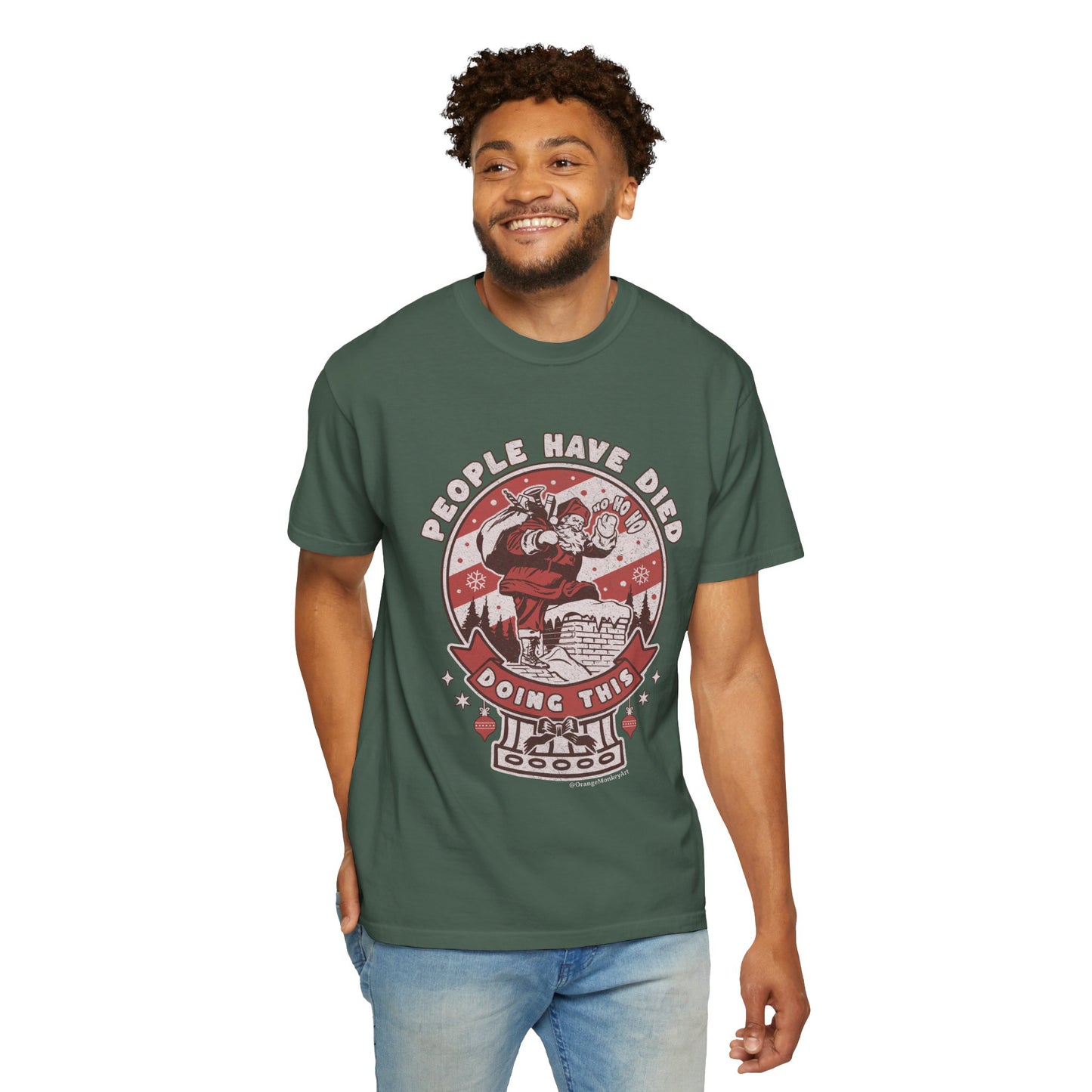 Kleidungsstückgefärbtes Unisex-T-Shirt