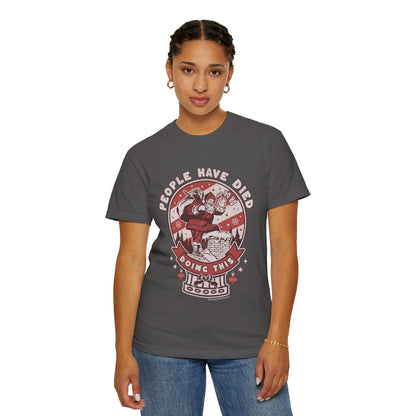 Kleidungsstückgefärbtes Unisex-T-Shirt