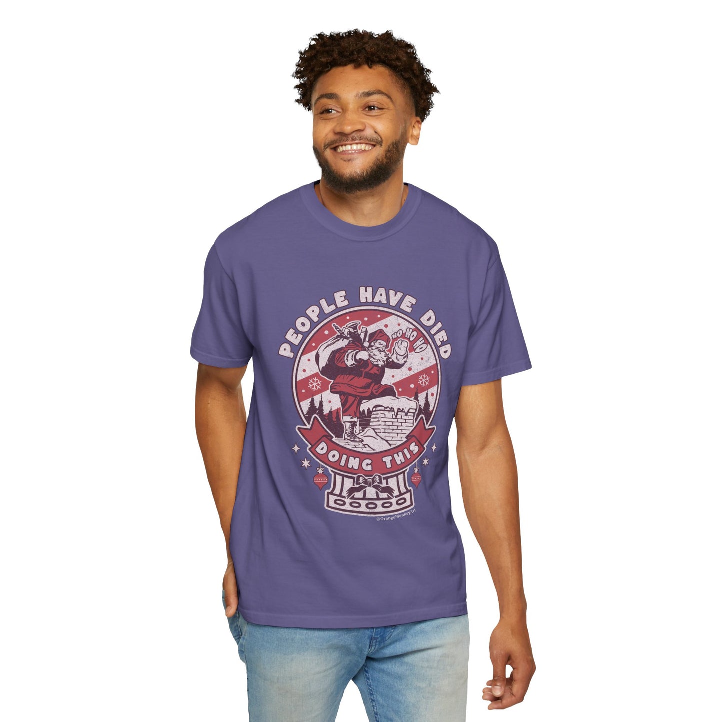 Kleidungsstückgefärbtes Unisex-T-Shirt