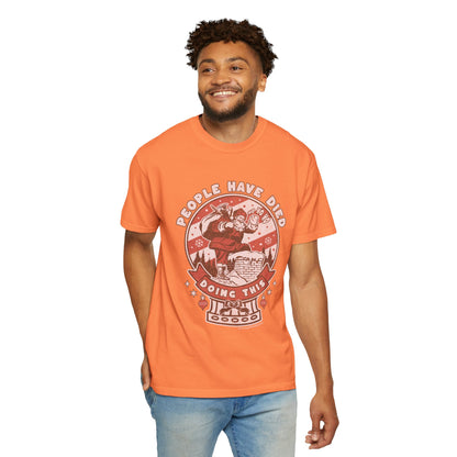 Kleidungsstückgefärbtes Unisex-T-Shirt