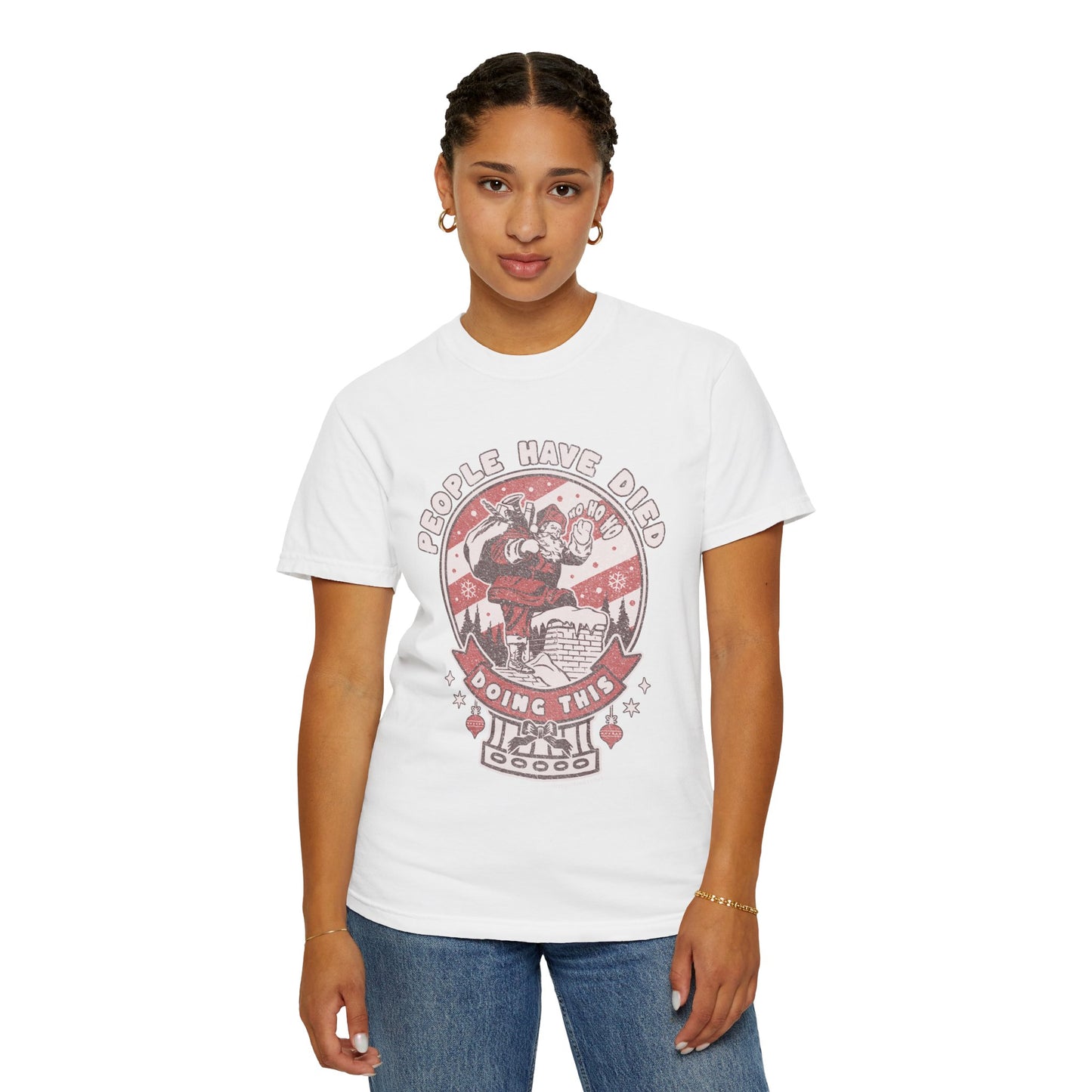 Kleidungsstückgefärbtes Unisex-T-Shirt