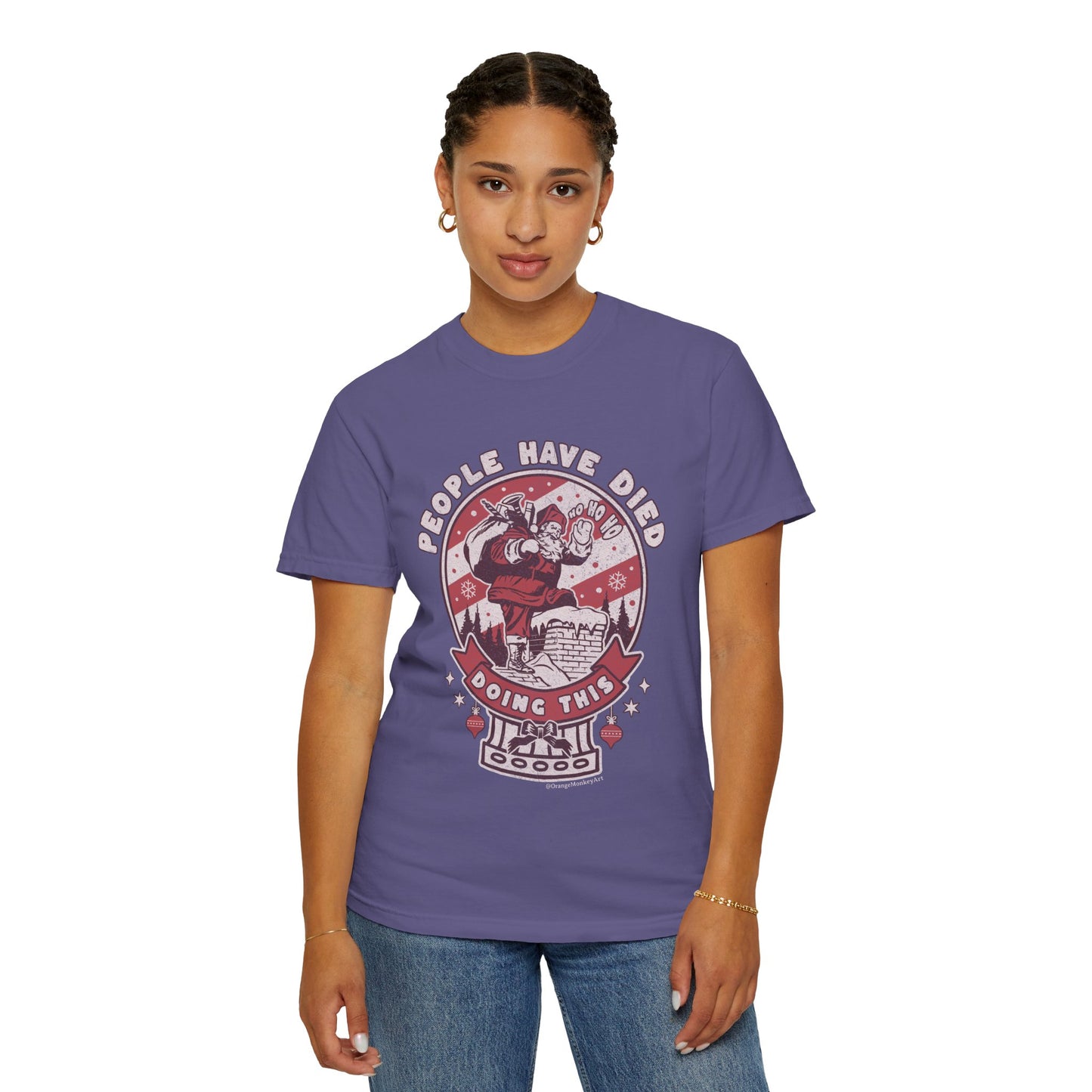 Kleidungsstückgefärbtes Unisex-T-Shirt