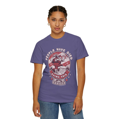 Kleidungsstückgefärbtes Unisex-T-Shirt