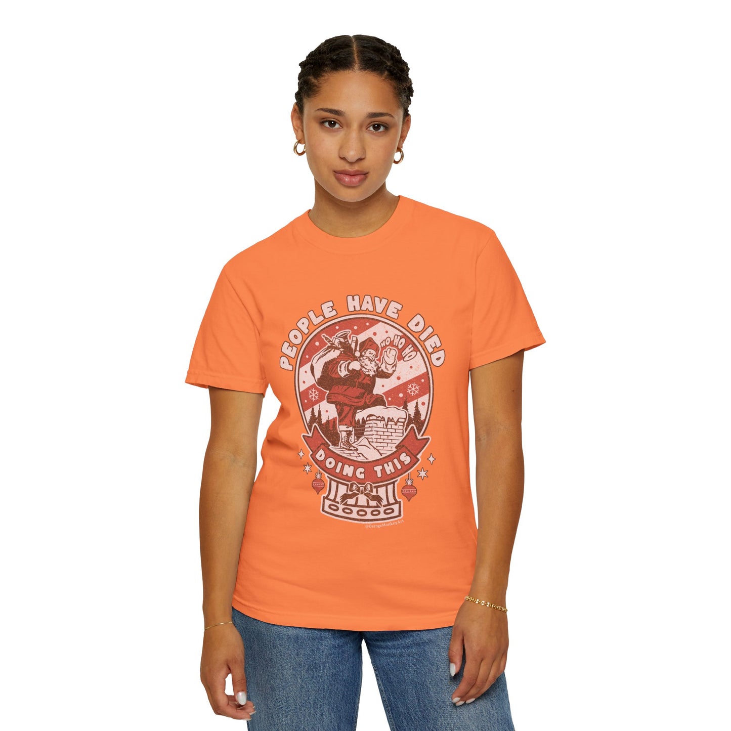 Kleidungsstückgefärbtes Unisex-T-Shirt
