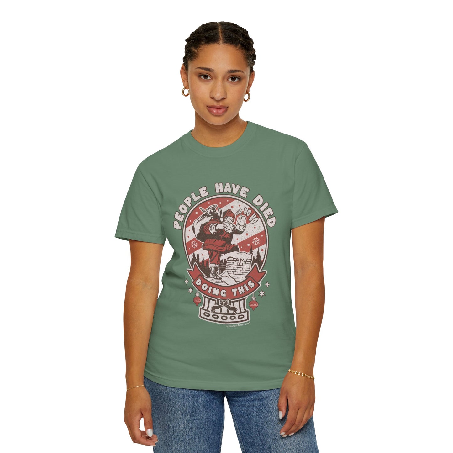 Kleidungsstückgefärbtes Unisex-T-Shirt