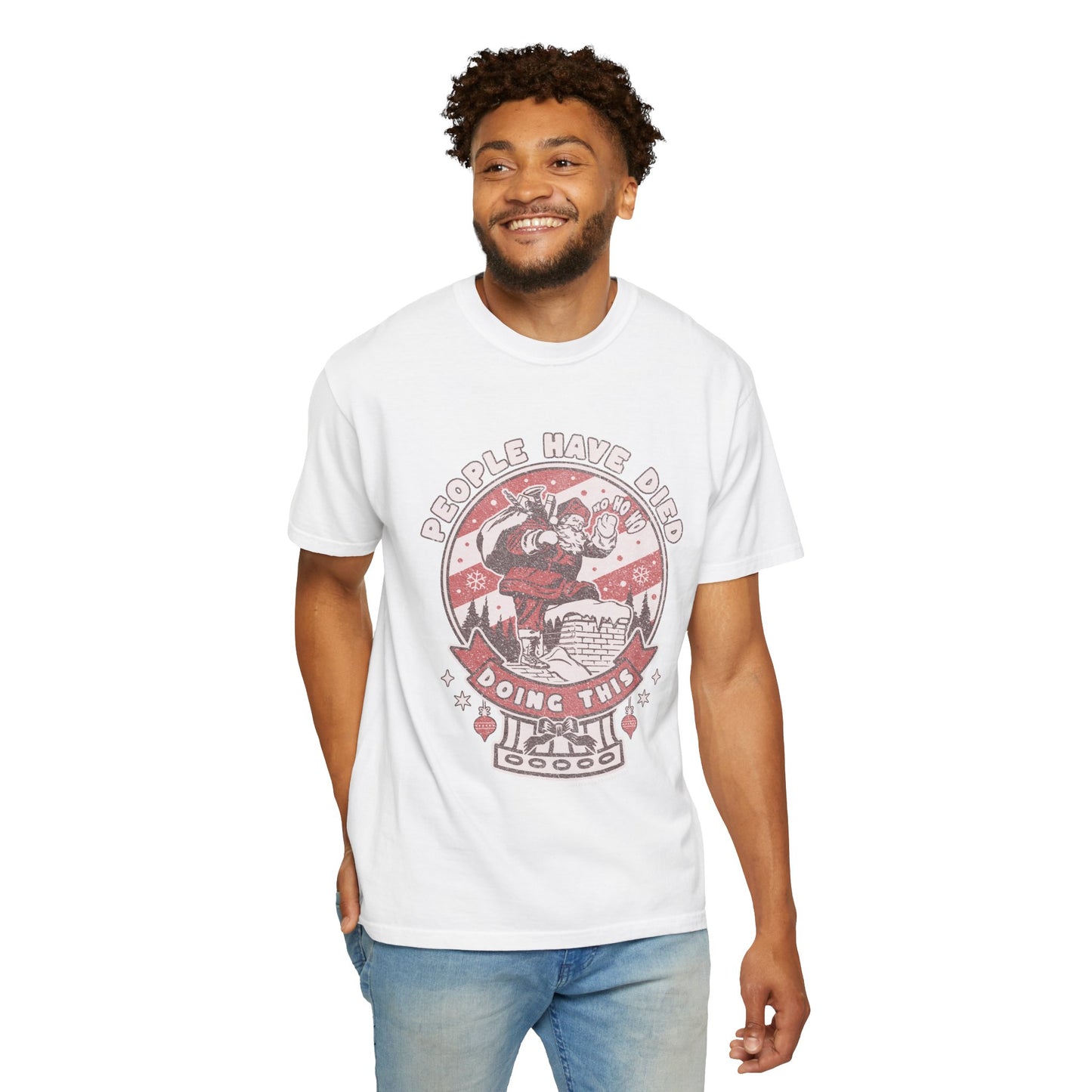 Kleidungsstückgefärbtes Unisex-T-Shirt