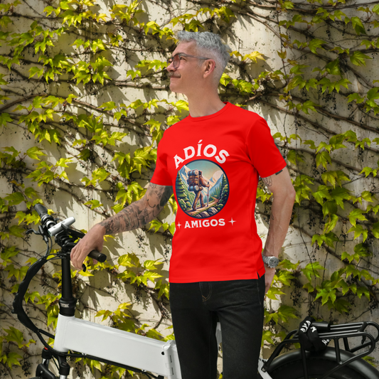 Adiós Amigos Unisex T-Shirt – Casual Graphic Tee for Men and Women, Farewell Message Tee, Bilingual Slogan T-Shirt, Statement Tee for Adults