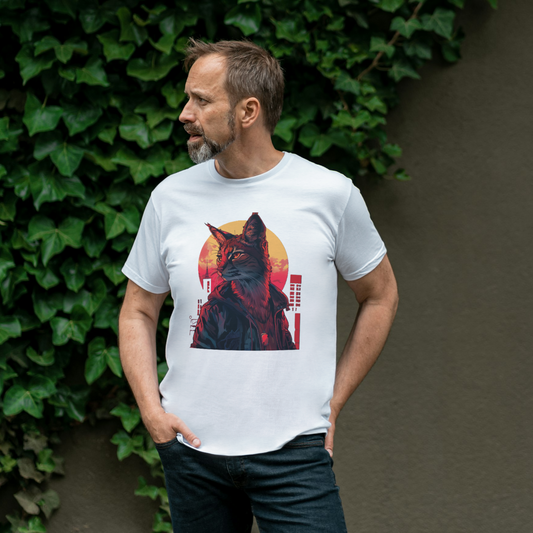 City Kitty Cat Wears - Adult T-Shirts, Trendy Cat Graphic Tee, Comfortable Tops for Cat Lovers, Cotton T-Shirts for Cat Lovers, Cat T-Shirt