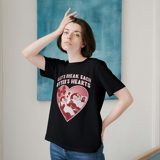 Let's Break Each Otter's Hearts Unisex T-Shirt – Funny Tee for Men and Women, Valentine tee, Best Cotton Tee, Casual Outfit ,Women tshirts