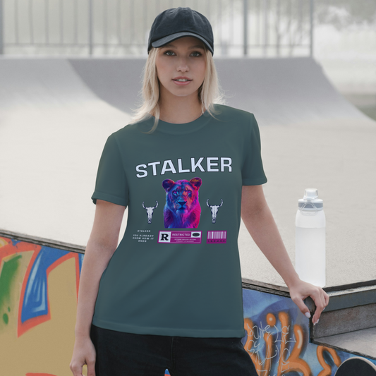 Stalker Lioness - Unisex T-shirt, Top, Tee for Men and Women - Bold Animal Print Shirt, Casual Wear, Graphic Design, Wild Animal T-shirt
