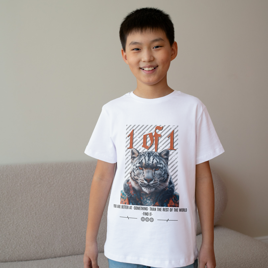 Unique Snow Leopard Youth T-Shirt, You Are Better at Something Inspirational Short Sleeve Tee, Exclusive  Youth Tee, Animal Lover Kids Shirt