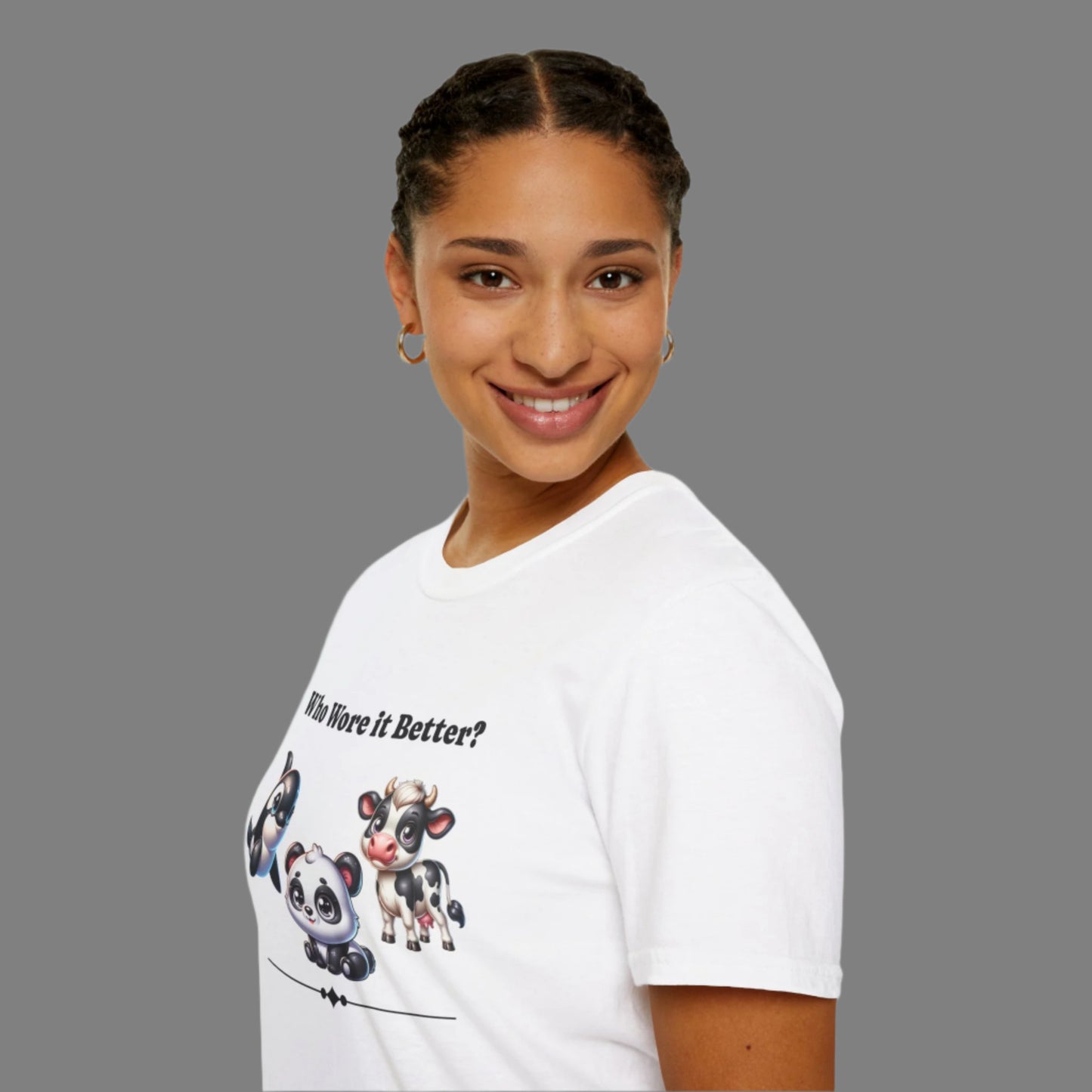 Who Wore it Better Cute Animal T-Shirt | Orca, Panda, and Calf | Funny  Adorable  Tee | Perfect Gift for Animal Lovers, Unique Comfortable